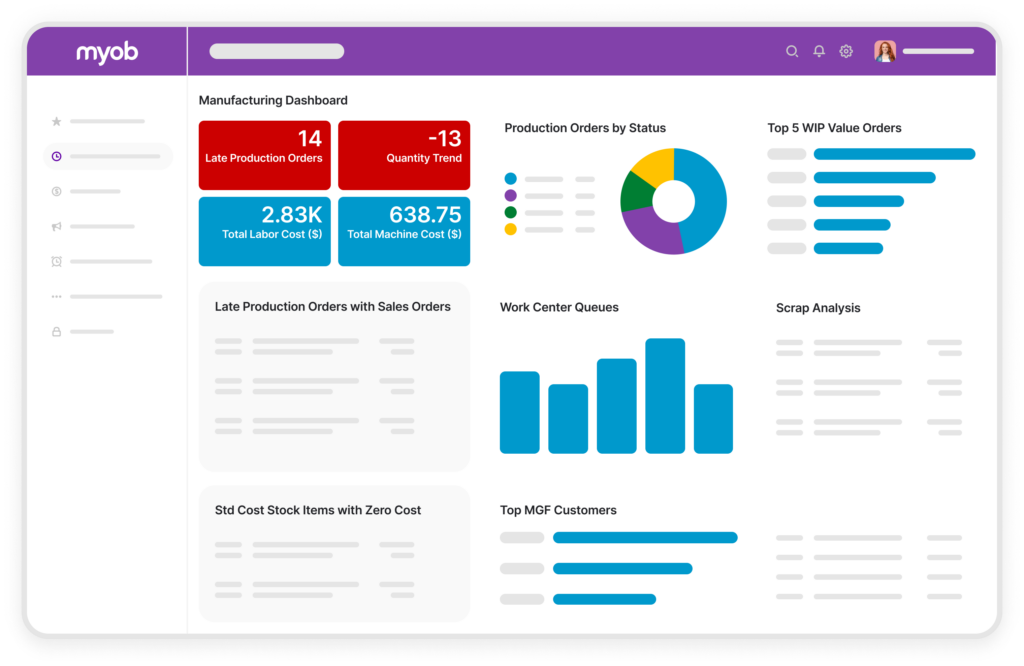 MYOB Acumatica Manufacturing Product Screen