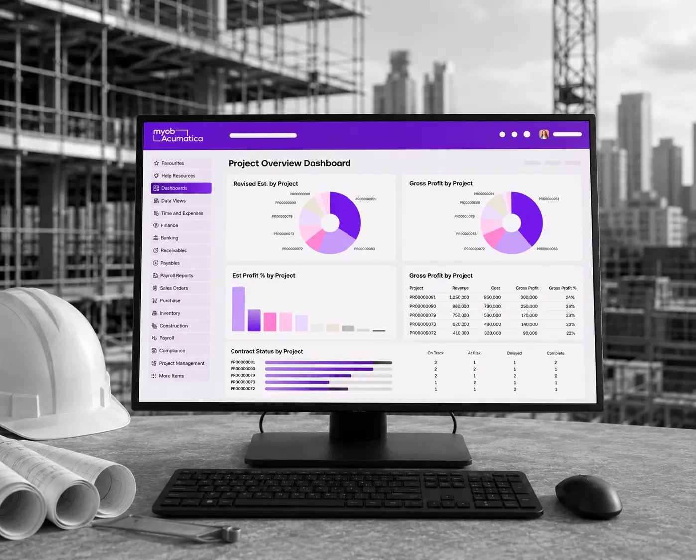 Construction project dashboard