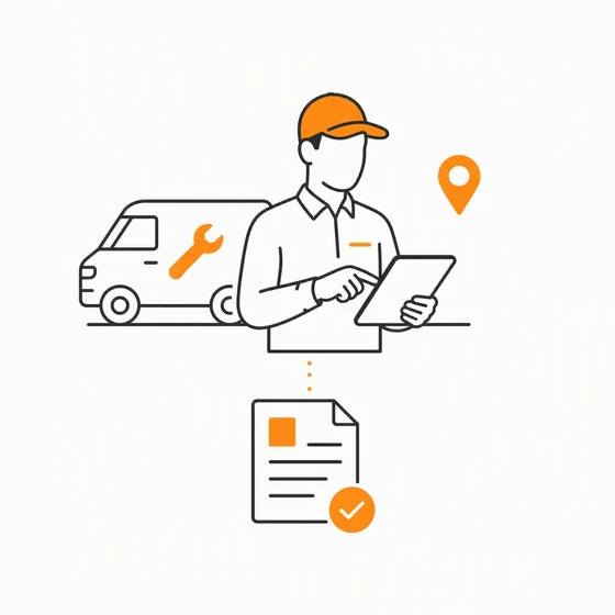 Field service ERP illustration