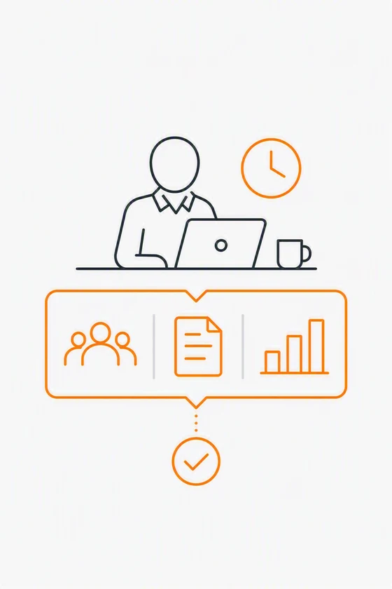 Professional services ERP illustration
